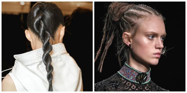 Les tresses chez Public School et Valentino